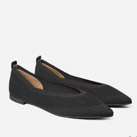 *last chance clearance sale* Everlane The 40-Hour Flat in ReKnit Black Like New - Picture 2 of 13
